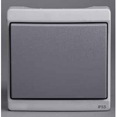 Одноклавишный выключатель комб в блок о/у ,серый, в сборе ip55 ENN37021