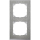 M-pure decor 2-постовая рамка, нерж.сталь/цвет алюминия