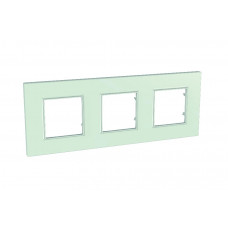 Рамка 3 места unica quadro матовое стекло unica |3шт| MGU2.706.17
