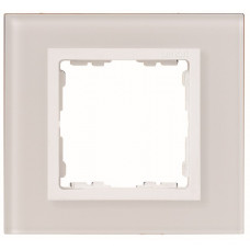 Рамка 1 - местная, s82n, белая - белая (стекло) (1 шт.) simon 82617-30