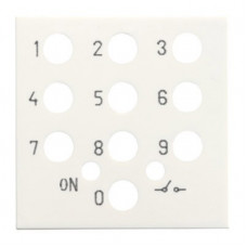 Накладка для механизма выключателя с кодовой панелью, 2-модульная, серия zenit, цвет альпийский белый N2253.5 BL