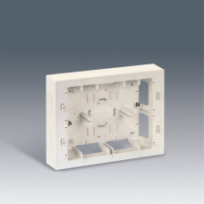 Коробка для наружного монтажа 2 - рядной рамки с суппортами, 250 х 193 х 53 мм, s82c, алюминий (1 шт.) simon 82866-33