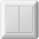 Переключатель 2-клавишный сп (250в, 16ах) белый w59 |20шт|