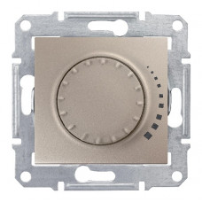 Светорегулятор поворотно-нажимной проходной индуктивный 60-500вт/ва титан sedna SDN2200568