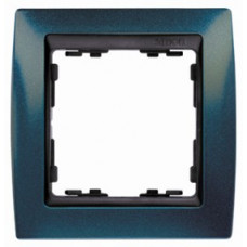 Рамка 1 - местная, s82, синий металлик - графит (1 шт.) simon 82814-64