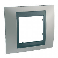 Рамка 1 место металл unica top графит никель  (5шт.) MGU66.002.239