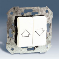 Механизм для управления жалюзи (кнопки без блокировки), 10а 250 в, s27, белый (1 шт.) simon 27396-65