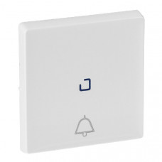 Лицевая панель для кнопочного выключателя, с символом « звонок », c линзой для подсветки, белая, valena life (1 шт.) legrand 755050