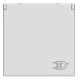 Розетка schuko с заземлением, с крышкой, со шторками, 16а / 250в, серия zenit, цвет серебристый