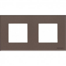Рамка 2-постовая, 2-модульная, серия zenit, стекло кофейное N2272 CC