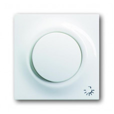 Клавиша для механизма 1-клавишного выключателя/переключателя/кнопки, с лампой подсветки и символом свет, серия impuls, цвет альпийский белый 1753-0-4815