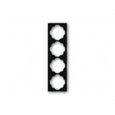 Рамка 4-постовая, серия impuls, цвет чёрный бархат 1754-0-4427