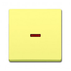 Клавиша для механизма 1-клавишного выключателя/переключателя/кнопки с красной линзой, серия solo/future, цвет sahara/жёлтый 1751-0-3004