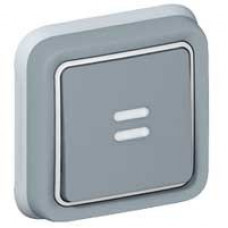 Выключатель кнопочный с подсветкой, 10 а, н.о. + н.з. контакты, plexo, серый (10 шт.) legrand 69821