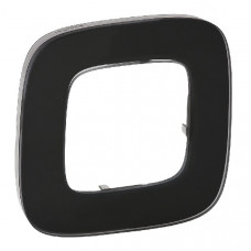 Рамка 1 - постовая, универсальная, черное стекло, valena allure (1 шт.) legrand 755531