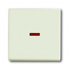 Клавиша для механизма 1-клавишного выключателя/переключателя/кнопки с красной линзой, серия solo/future, цвет chalet-white 1751-0-3073