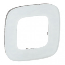 Рамка 1 - постовая, универсальная, белое стекло, valena allure (1 шт.) legrand 755541