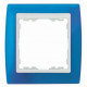 Рамка 1 - местная, s82, синий полупрозрачный - белая (1 шт.) simon