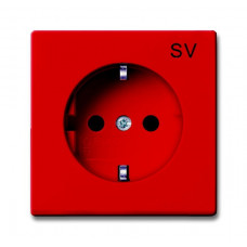 Розетка с заземлением 16а 250в с маркировкой sv красный basic 55 2011-0-6151