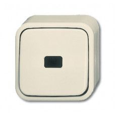Кнопка 1-клавишная, 1-полюсная, (но контакт), с окном для символа/линзы, с подсветкой, для открытого монтажа, серия busch-duro 2000 ap, цвет слоновая кость 1442-0-0219