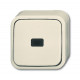 Кнопка 1-клавишная, 1-полюсная, (но контакт), с окном для символа/линзы, с подсветкой, для открытого монтажа, серия busch-duro 2000 ap, цвет слоновая кость