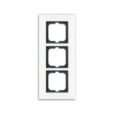Рамка 3-постовая, серия carat, белое стекло (v.2012) 1754-0-4444