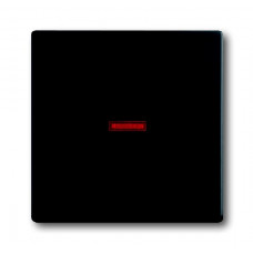 Клавиша для механизма 1-клавишного выключателя/переключателя/кнопки с красной линзой, серия solo/future, цвет чёрный бархат 1751-0-3047