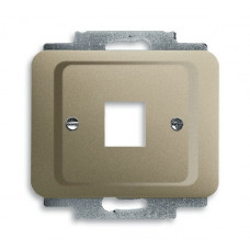 Плата центральная (накладка) для 1-го разъёма modular jack (артикулы 0210, 0211 и 0219), серия alpha exclusive, цвет палладий 1710-0-3314