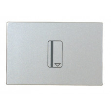 Механизм карточного (54 мм) выключателя с задержкой отключения (5 - 90 сек), с накладкой, 2-модульный, серия zenit, цвет серебристый N2214.5 PL