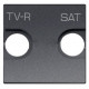 Накладка для tv-r-sat розетки, 2-модульная, серия zenit, цвет антрацит