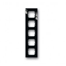 Рамка 5-постовая, для монтажа заподлицо, серия axcent, цвет черный 1753-0-4130