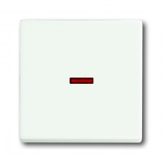 Клавиша для механизма 1-клавишного выключателя/переключателя/кнопки с красной линзой, серия solo/future, цвет белый бархат 1751-0-3033