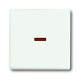 Клавиша для механизма 1-клавишного выключателя/переключателя/кнопки с красной линзой, серия solo/future, цвет белый бархат