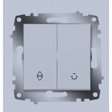 Cosmo алюминий переключатель сх. 6 + выключатель кнопочный 619-011000-281