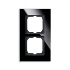 Рамка 2-постовая, серия carat, чёрное стекло 1754-0-4323