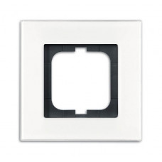 Рамка 1-постовая, серия carat, белое стекло (v.2012) 1754-0-4442