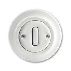 Кнопка с нормально-открытым контактом 1-клавишная, 1-полюсная, в сборе, серия decento, цвет альпийский белый 1413-0-1088
