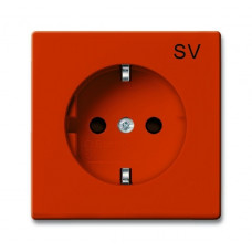 Розетка с заземлением 16а 250в с маркировкой sv оранжевый basic 55 2011-0-6153