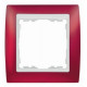 Рамка 1 - местная, s82, красный полупрозрачный - белая (1 шт.) simon