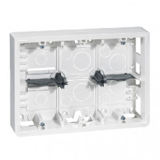 Коробка накладная, монтажная для суппорта, глубиной 50 мм, 2 х 10 модуля, белая mosaic (1 шт.) legrand 80278