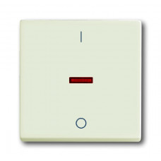 Клавиша для механизма 1-клавишного выключателя/переключателя/кнопки, с красной линзой, с маркировкой i/o, серия solo/future, цвет chalet-white 1751-0-3068