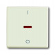 Клавиша для механизма 1-клавишного выключателя/переключателя/кнопки, с красной линзой, с маркировкой i/o, серия solo/future, цвет chalet-white