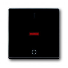 Клавиша для механизма 1-клавишного выключателя/переключателя/кнопки, с красной линзой, с маркировкой i/o, серия solo/future, цвет антрацит 1751-0-2927