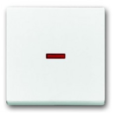Клавиша для 1-клавишных выключателей/переключателей/кнопок, красная линза, impressivo, белый 1789-84