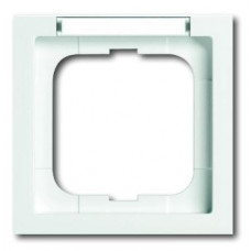 Рамка 1-постовая, с полем для надписи и шильдиком, серия future linear, цвет davos/альпийский белый 1754-0-4527