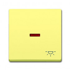 Клавиша для механизма 1-клавишного выключателя/переключателя/кнопки, с прозрачной линзой и символом свет, серия solo/future, цвет sahara/жёлтый 1751-0-3005