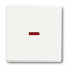Клавиша для механизма 1-клавишного выключателя/переключателя/кнопки с красной линзой, серия solo/future, цвет davos/альпийский белый 1751-0-3091