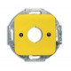 Плата центральная (накладка) с суппортом для командно-сигнальных приборов d=22.5 мм, серия reflex si, цвет жёлтый