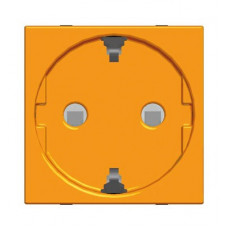 Розетка schuko с заземлением для специальных сетей, со шторками, 16а / 250в, серия zenit, цвет оранжевый N2288 NA