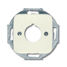 Плата центральная (накладка) с суппортом для командно-сигнальных приборов d=22.5 мм, серия busch-duro 2000 si, цвет слоновая кость 1724-0-0210